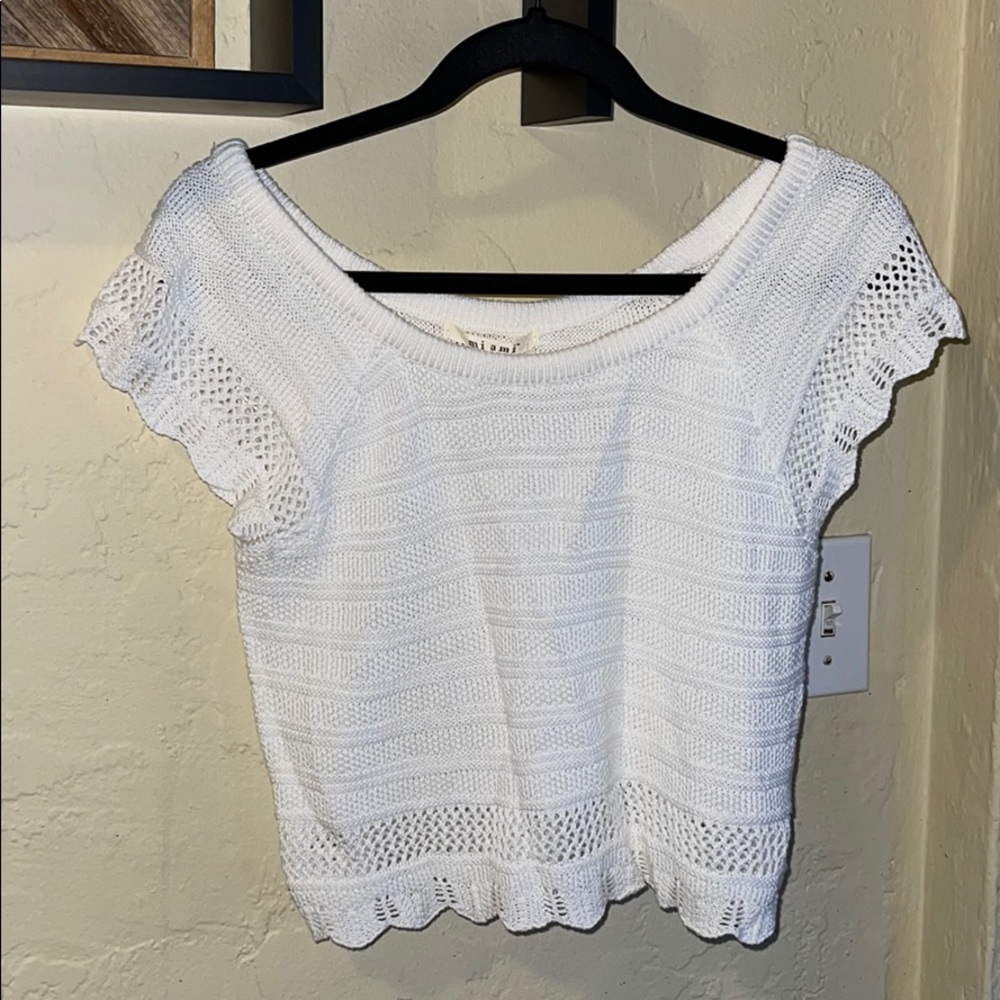 Miami White Crochet Crop Top